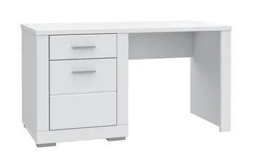 Uzayr Skrivbord 138 cm med Förvaring Hylla + Skåp - Vit - Möbler - Bord & matgrupper - Kontorsbord - Skrivbord