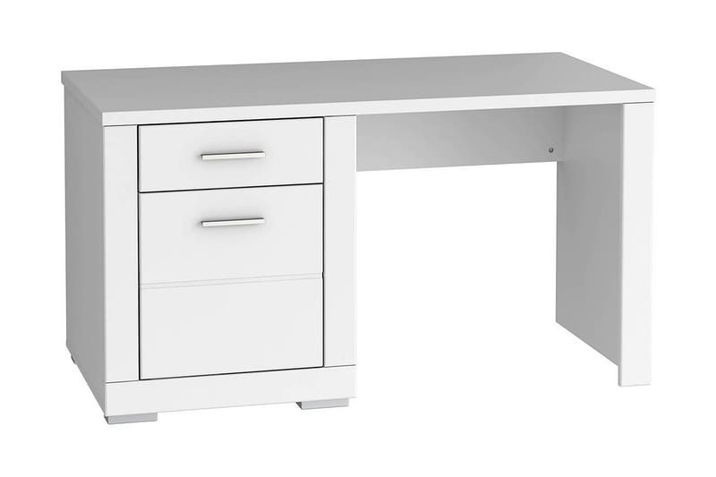 Uzayr Skrivbord 138 cm med Förvaring Hylla + Skåp - Vit - Möbler - Bord & matgrupper - Kontorsbord - Skrivbord