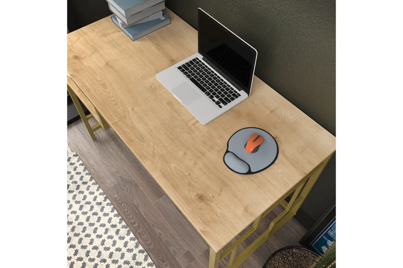 Vinresk Skrivbord 60x74,8x120 cm - Guld/Brun - Möbler - Bord & matgrupper - Kontorsbord - Skrivbord