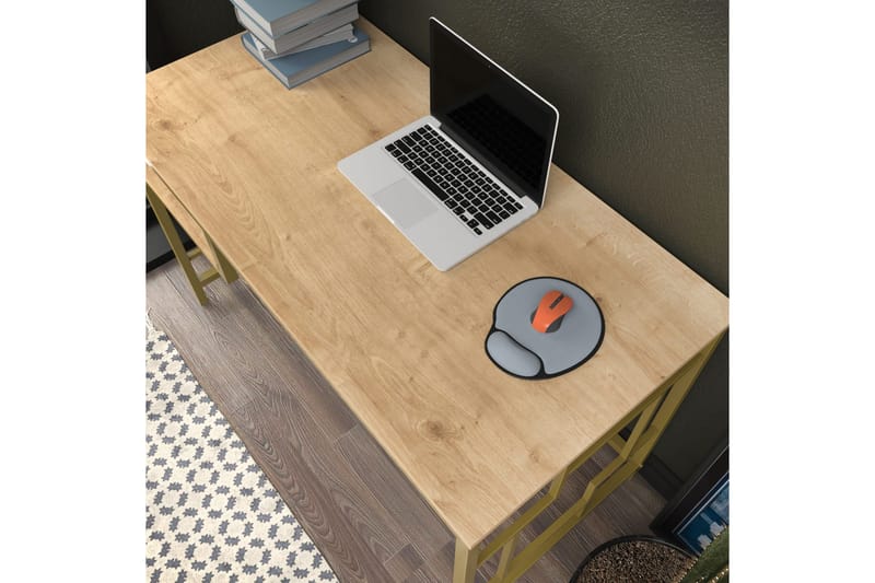 Vinresk Skrivbord 60x74,8x120 cm - Guld/Brun - Möbler - Bord & matgrupper - Kontorsbord - Skrivbord