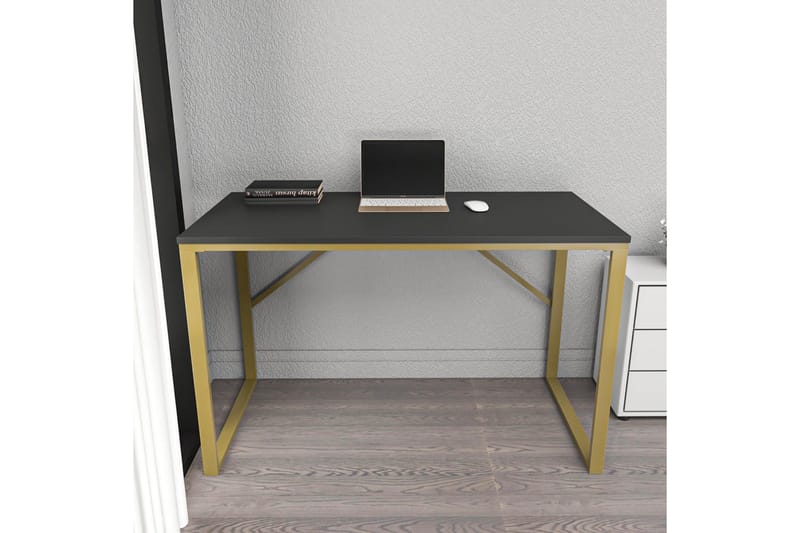 Vinresk Skrivbord 60x74x120 cm - Guld/Antracit - Möbler - Bord & matgrupper - Kontorsbord - Skrivbord