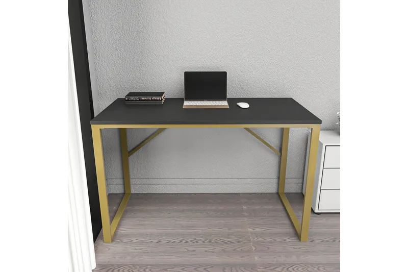 Vinresk Skrivbord 60x74x120 cm - Guld/Antracit - Möbler - Bord & matgrupper - Kontorsbord - Skrivbord