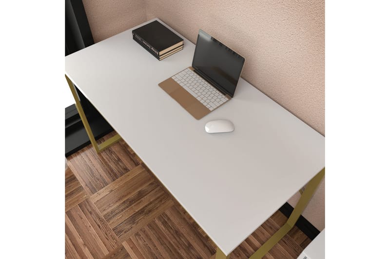 Vinresk Skrivbord 60x74x120 cm - Guld/Vit - Möbler - Bord & matgrupper - Kontorsbord - Skrivbord