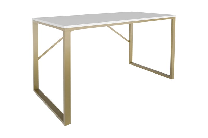 Vinresk Skrivbord 60x74x120 cm - Guld/Vit - Möbler - Bord & matgrupper - Kontorsbord - Skrivbord