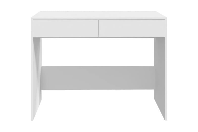 Skrivbord vit 101x50x76,5 cm spånskiva - Vit - Skrivbord