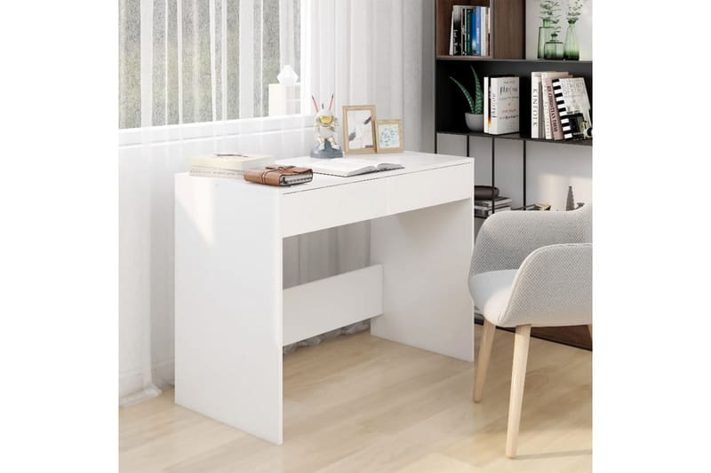 Skrivbord vit 101x50x76,5 cm spånskiva - Vit - Möbler - Bord & matgrupper - Kontorsbord - Skrivbord