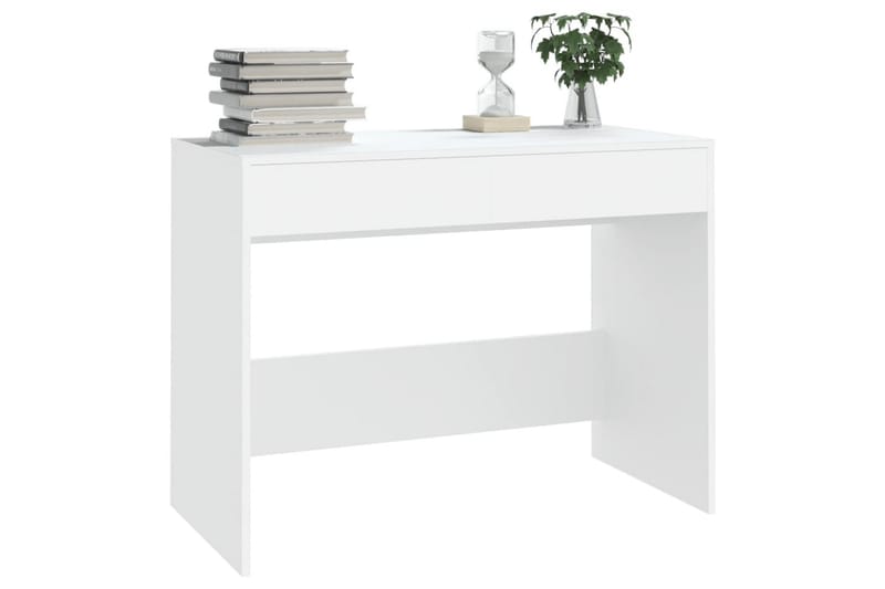 Skrivbord vit 101x50x76,5 cm spånskiva - Vit - Möbler - Bord & matgrupper - Kontorsbord - Skrivbord