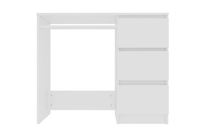 Skrivbord vit 90x45x76 cm spånskiva - Vit - Skrivbord