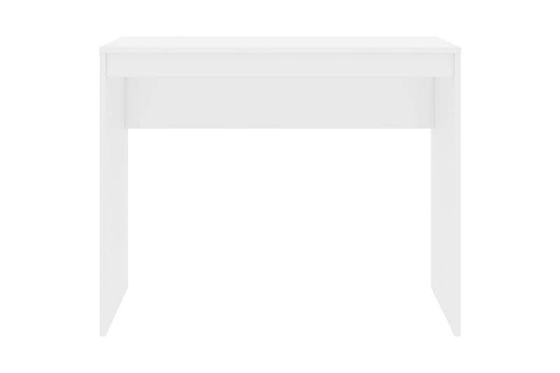 Skrivbord vit högglans 90x40x72 cm spånskiva - Vit högglans - Skrivbord