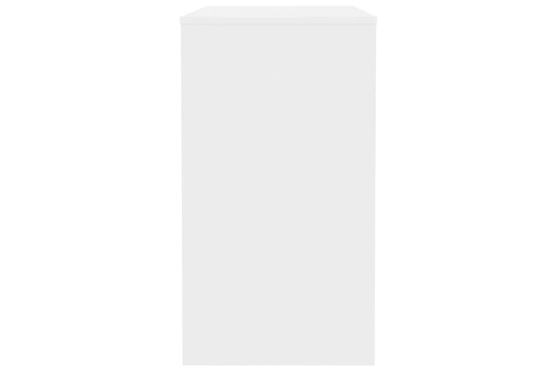 Skrivbord vit högglans 90x40x72 cm spånskiva - Vit högglans - Skrivbord