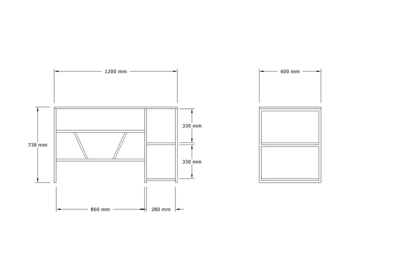 Warne Skrivbord 120 cm - Natur - Möbler - Bord & matgrupper - Kontorsbord - Skrivbord