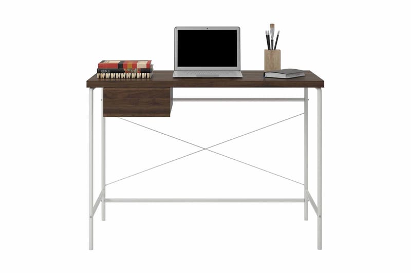 Webster Skrivbord 107 cm med Förvaring Låda Valnötsbrun - Novogratz - Möbler - Bord & matgrupper - Kontorsbord - Skrivbord