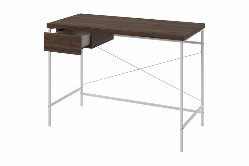 Webster Skrivbord 107 cm med Förvaring Låda Valnötsbrun - Novogratz - Möbler - Bord & matgrupper - Kontorsbord - Skrivbord