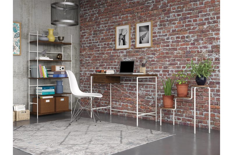 Webster Skrivbord 107 cm med Förvaring Låda Valnötsbrun - Novogratz - Möbler - Bord & matgrupper - Kontorsbord - Skrivbord