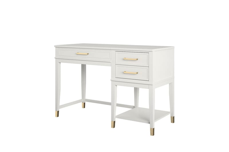 Westerleigh Skrivbord 116 cm Höj- och sänkbar 3 Lådor Vit - CosmoLiving - Möbler - Bord & matgrupper - Kontorsbord - Skrivbord - Höj och sänkbart skrivbord