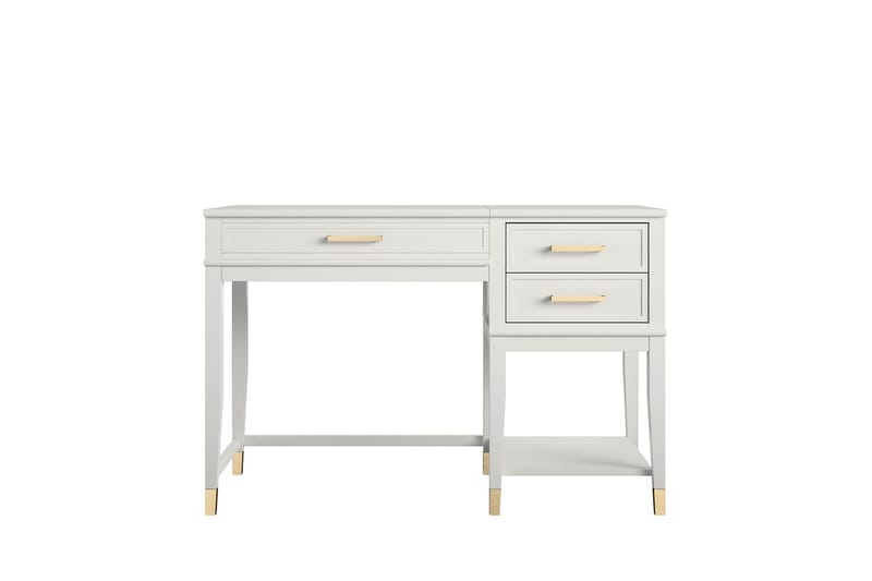 Westerleigh Skrivbord 116 cm Höj- och sänkbar 3 Lådor Vit - CosmoLiving - Möbler - Bord & matgrupper - Kontorsbord - Skrivbord - Höj och sänkbart skrivbord