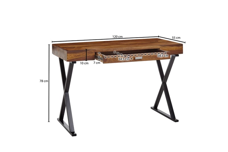 Wilhem Skrivbord 120 cm Rektangulär - Natur - Möbler - Bord & matgrupper - Kontorsbord - Skrivbord