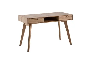 Skrivbord Wohnling Ek i trästil 120 cm med 2 lådor Förvaringsutrymme Modern - Möbler - Bord & matgrupper - Kontorsbord - Skrivbord