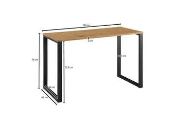 Skrivbord Wohnling Ek i trästil 120 cm Modern - Möbler - Bord & matgrupper - Kontorsbord - Skrivbord