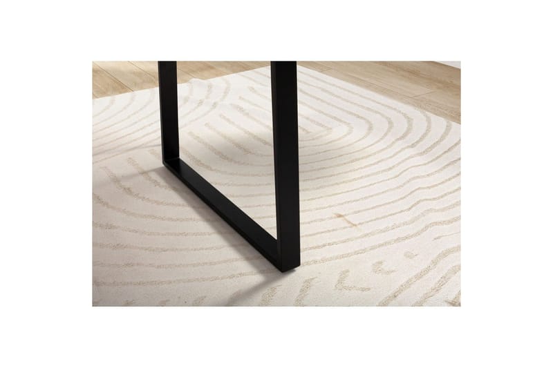 Skrivbord Wohnling Massiv trä träd kant metallben lantlig stil Svart, Rak, 200x100 cm - Svart, Rak, 200x100 cm - Möbler - Bord & matgrupper - Kontorsbord - Skrivbord