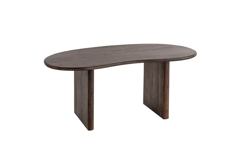 Skrivbord Wohnling Massivt trä 180 cm retro hemarbete njurform lantstil, undefined