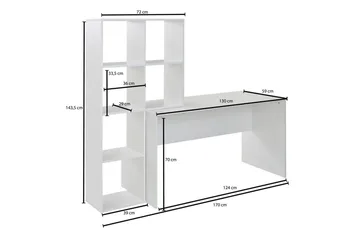 Skrivbord Wohnling med förvaringshylla 170 cm modern - Möbler - Bord & matgrupper - Kontorsbord - Skrivbord