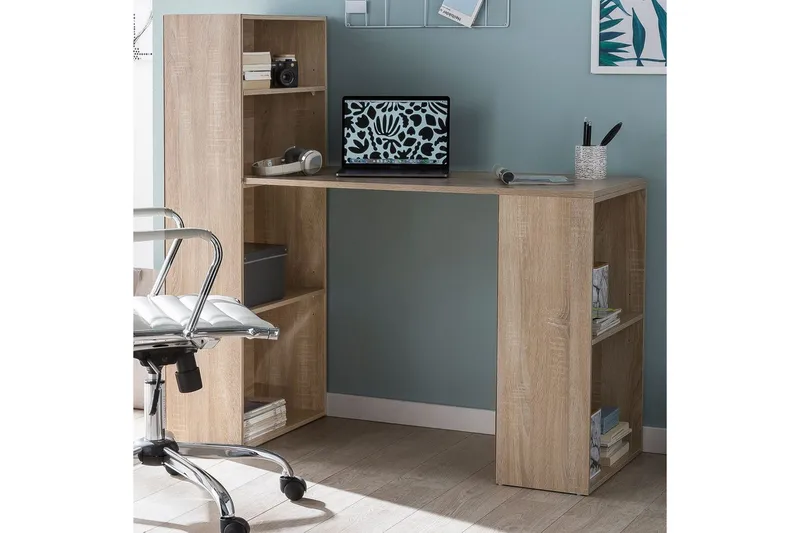 Skrivbord Wohnling med hylla 120x120x53 cm trä i modern stil Sonoma - Sonoma - Möbler - Bord & matgrupper - Kontorsbord - Skrivbord