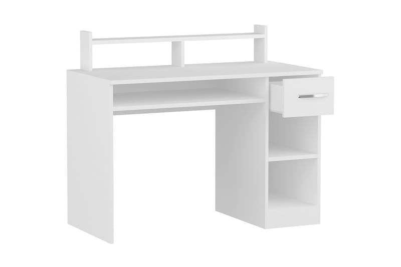 Yemisen Skrivbord 120 cm med Förvaring Låda + Hyllor - Vit - Skrivbord