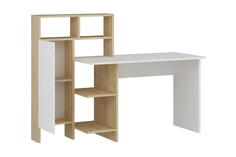 Zeko Skrivbord 120 cm med Förvaring Hylla - Ekfärg - Möbler - Bord & matgrupper - Kontorsbord - Skrivbord