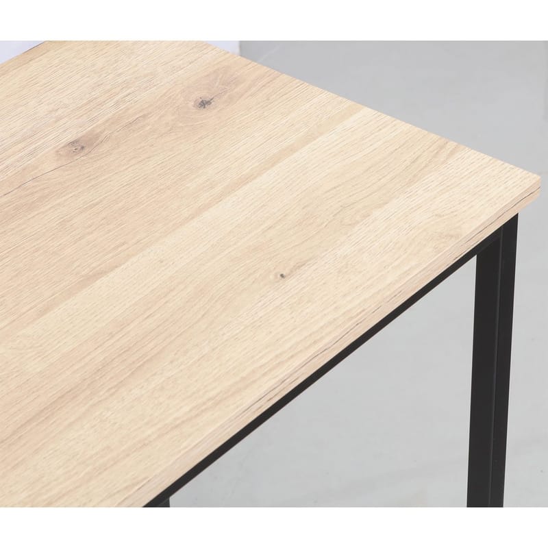 Skrivbord/hylla Lester 84x40x160 cm melamin - ljust trä / svart - Möbler - Bord & matgrupper - Kontorsbord - Skrivbord