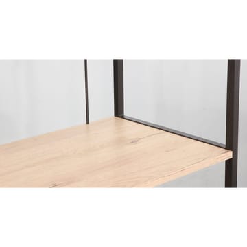 Skrivbord/hylla Lester 84x40x160 cm melamin - ljust trä / svart - Möbler - Bord & matgrupper - Kontorsbord - Skrivbord