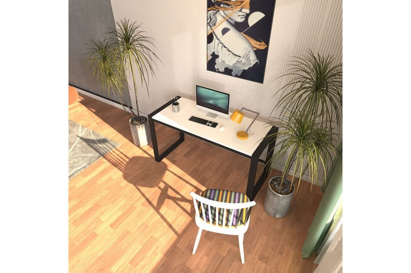 Sorix Skrivbord 55x122 cm - Vit/Svart - Möbler - Bord & matgrupper - Kontorsbord - Skrivbord