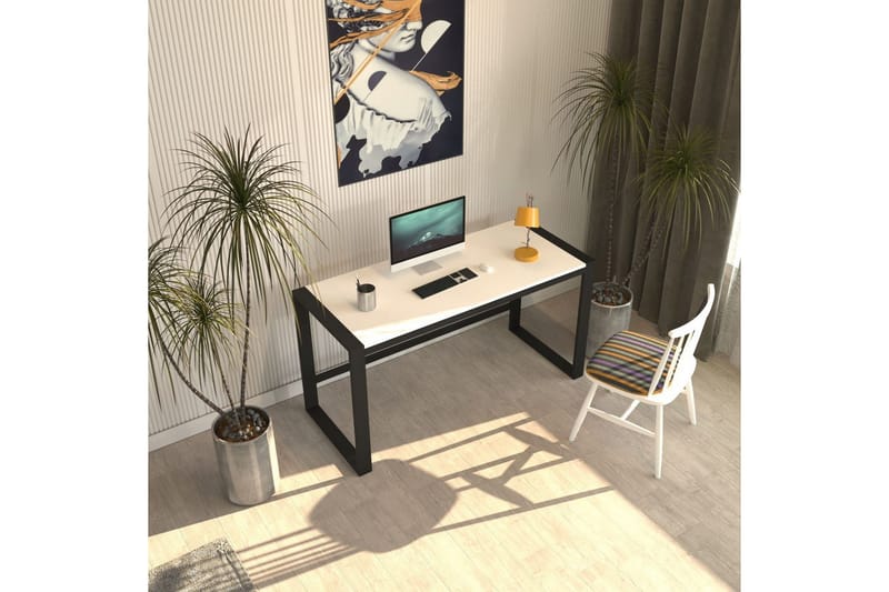 Sorix Skrivbord 55x122 cm - Vit/Svart - Möbler - Bord & matgrupper - Kontorsbord - Skrivbord