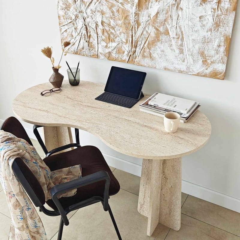 Soryn Skrivbord 120 cm - Travertin - Möbler - Bord & matgrupper - Kontorsbord - Skrivbord