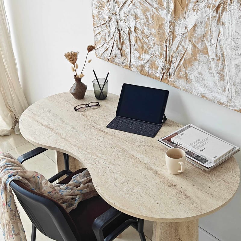 Soryn Skrivbord 120 cm - Travertin - Möbler - Bord & matgrupper - Kontorsbord - Skrivbord