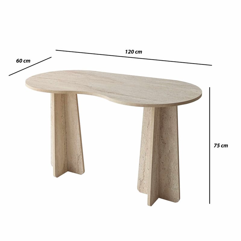 Soryn Skrivbord 120 cm - Travertin - Möbler - Bord & matgrupper - Kontorsbord - Skrivbord