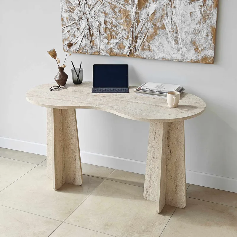 Soryn Skrivbord 120 cm - Travertin - Möbler - Bord & matgrupper - Kontorsbord - Skrivbord