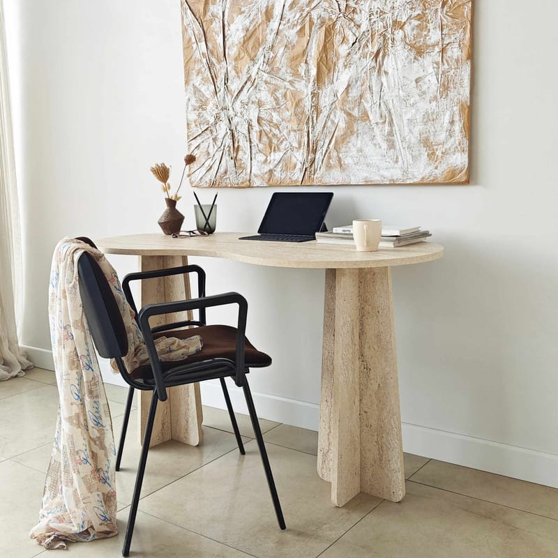 Soryn Skrivbord 120 cm - Travertin - Möbler - Bord & matgrupper - Kontorsbord - Skrivbord