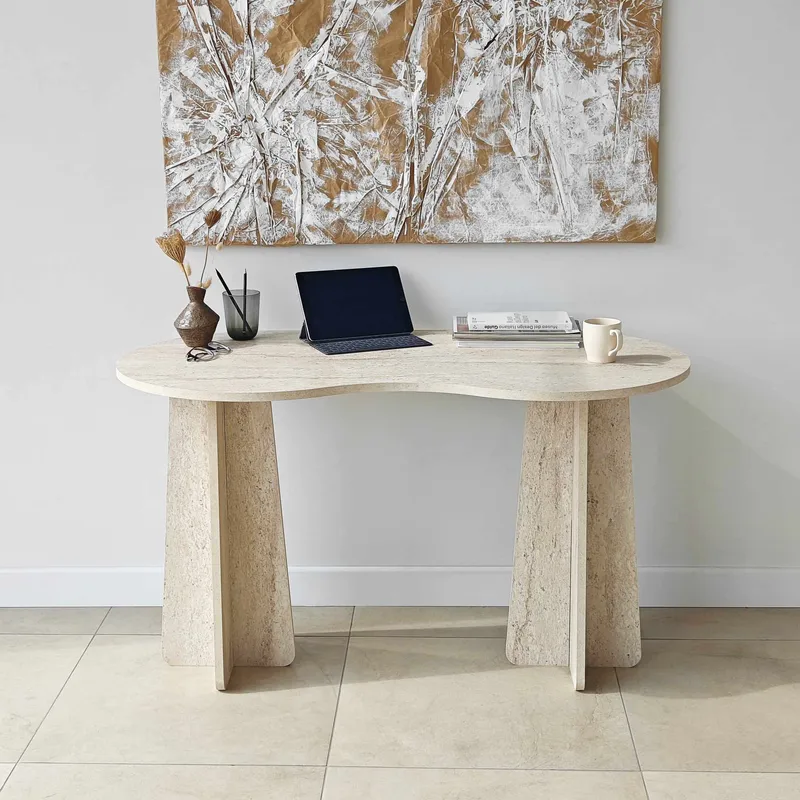 Soryn Skrivbord 120 cm - Travertin - Möbler - Bord & matgrupper - Kontorsbord - Skrivbord