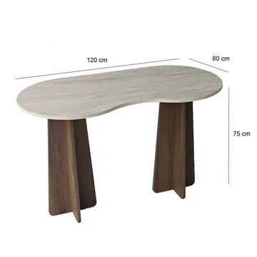 Soryn Skrivbord 120x75x60 cm - Travertine Walnut - Möbler - Bord & matgrupper - Kontorsbord - Skrivbord