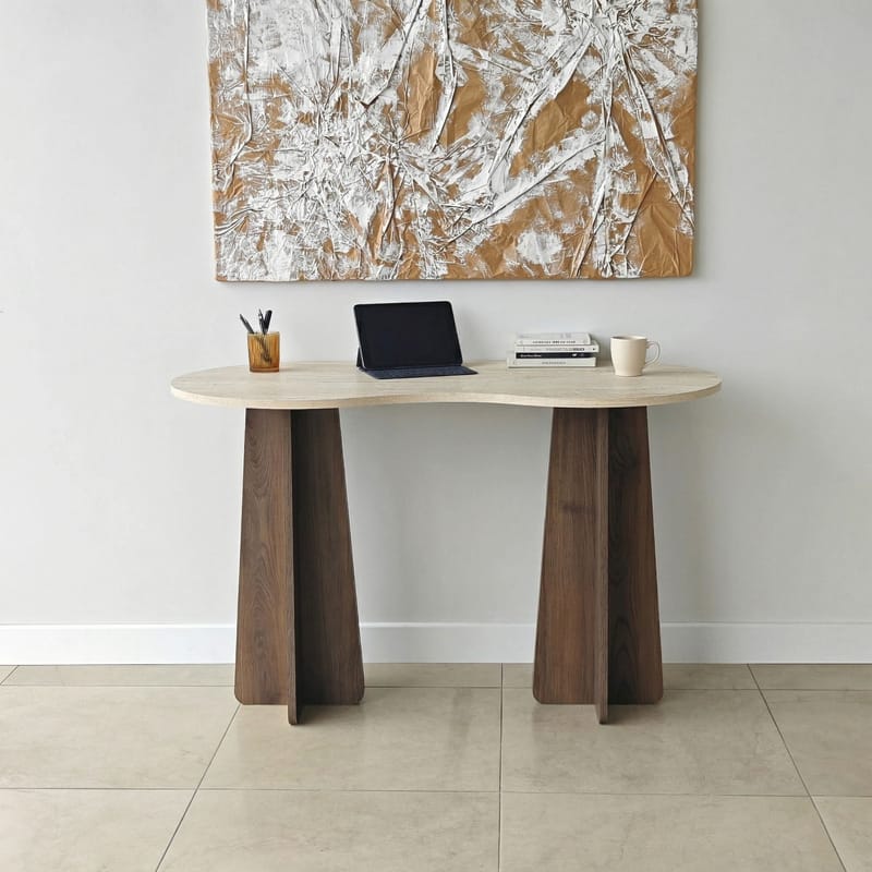 Soryn Skrivbord 120x75x60 cm - Travertine Walnut - Möbler - Bord & matgrupper - Kontorsbord - Skrivbord