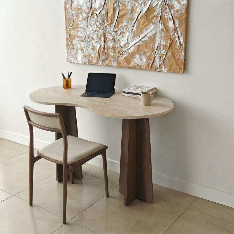 Soryn Skrivbord 120x75x60 cm - Travertine Walnut - Möbler - Bord & matgrupper - Kontorsbord - Skrivbord