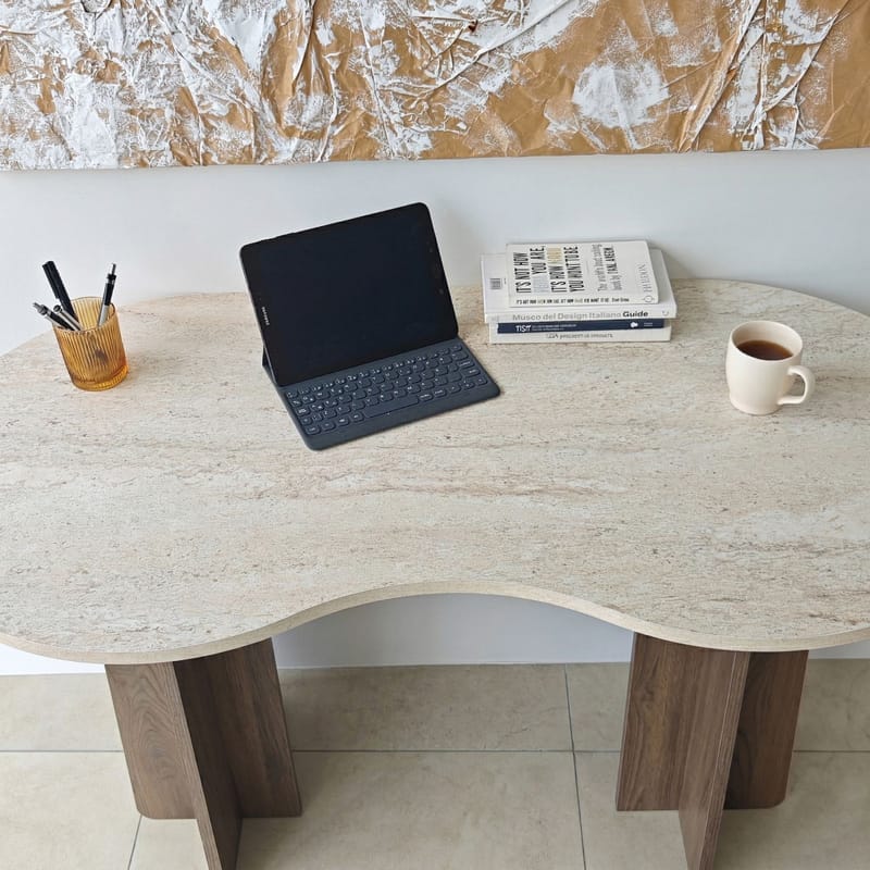 Soryn Skrivbord 120x75x60 cm - Travertine Walnut - Möbler - Bord & matgrupper - Kontorsbord - Skrivbord