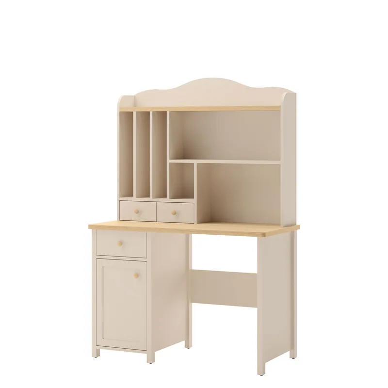 Storys Skrivbord, Beige, ek