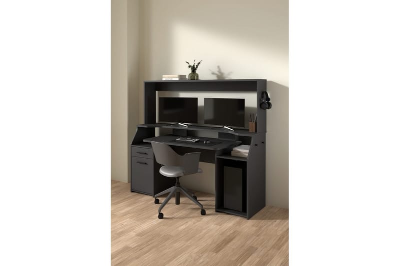 Taketo Gamingbord 171x62 cm - Mörkgrå - Möbler - Bord & matgrupper - Kontorsbord - Gamingbord