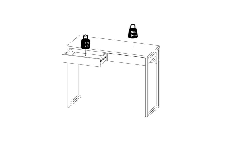 Taketo Skrivbord 40x101,6 cm - Vit - Möbler - Bord & matgrupper - Kontorsbord - Skrivbord