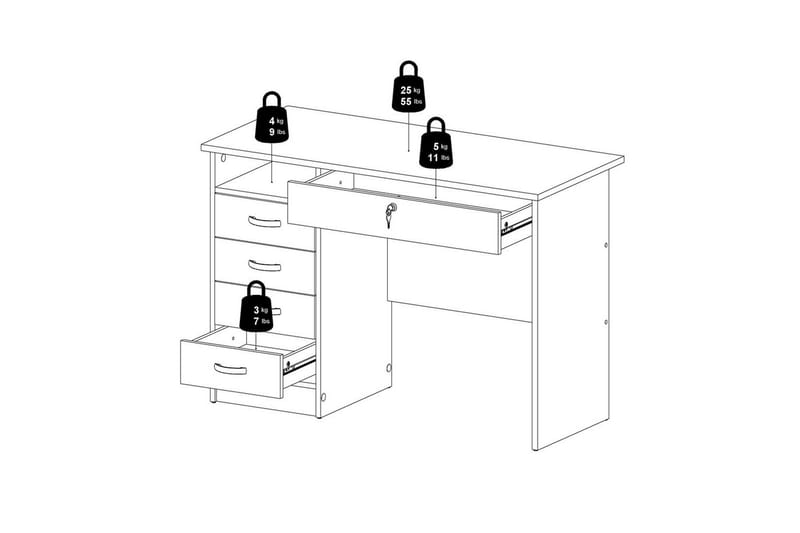 Taketo Skrivbord 48,5x109,3 cm - Natur - Möbler - Bord & matgrupper - Kontorsbord - Skrivbord
