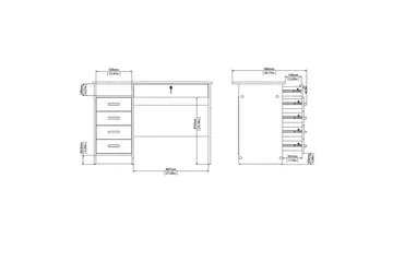 Taketo Skrivbord 48,5x109,3 cm - Natur - Möbler - Bord & matgrupper - Kontorsbord - Skrivbord