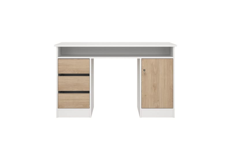 Taketo Skrivbord 55x126 cm - Vit/Natur - Möbler - Bord & matgrupper - Kontorsbord - Skrivbord
