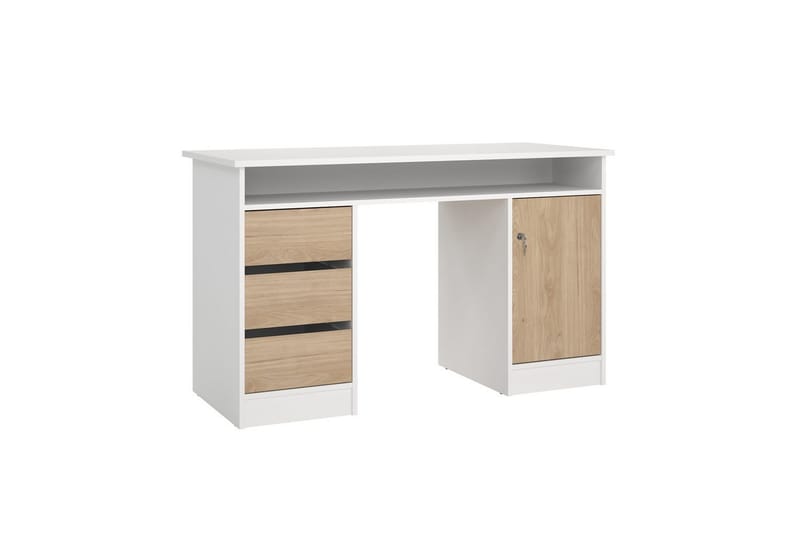 Taketo Skrivbord 55x126 cm - Vit/Natur - Möbler - Bord & matgrupper - Kontorsbord - Skrivbord